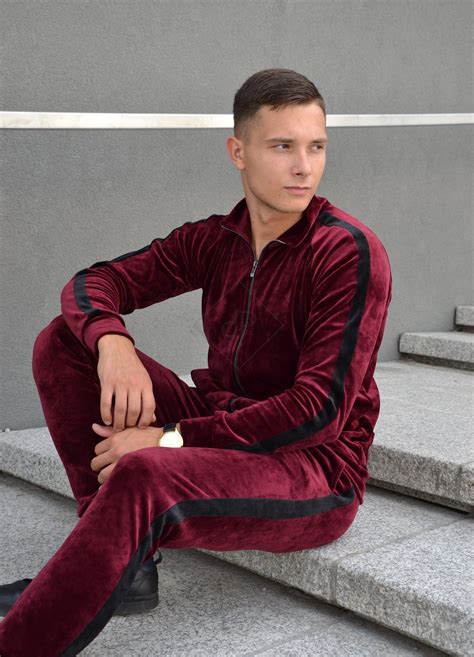 designer velour tracksuit men's.